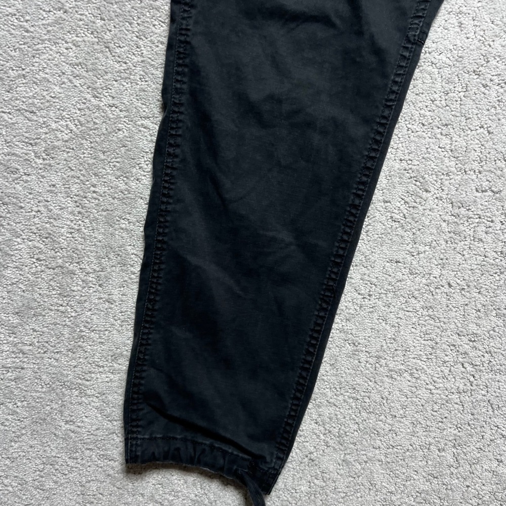 American Eagle Slim Lived-In Cargo Pants Mens 33x32 Black Faded Cotton Flex - Picture 8 of 14
